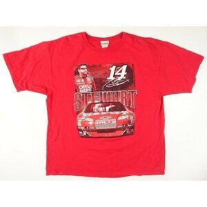 Tony Stewart NASCAR Red  Double Sided T-Shirt Chase Authentics‎ Sz 2X